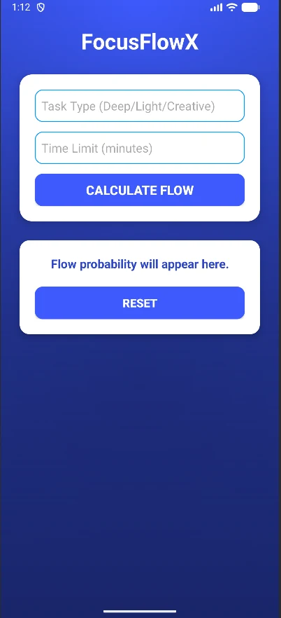 FocusFlowX screenshot