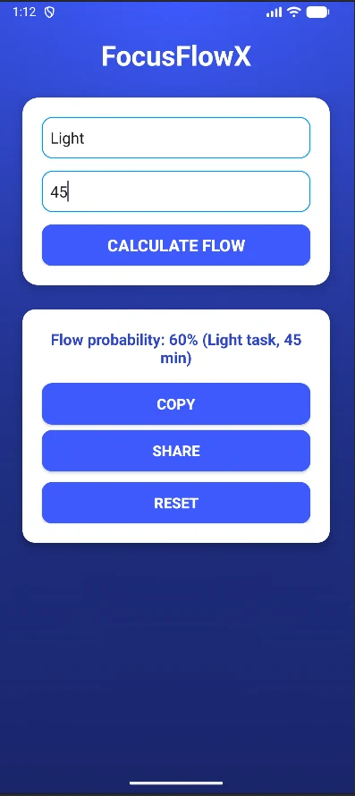 FocusFlowX screenshot